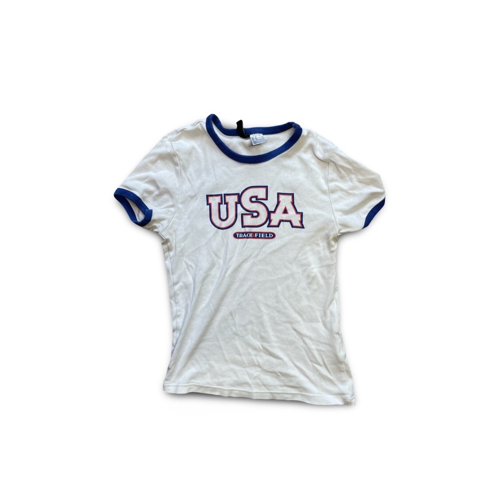 USA Track & Field Kids White and Blue T-Shirt